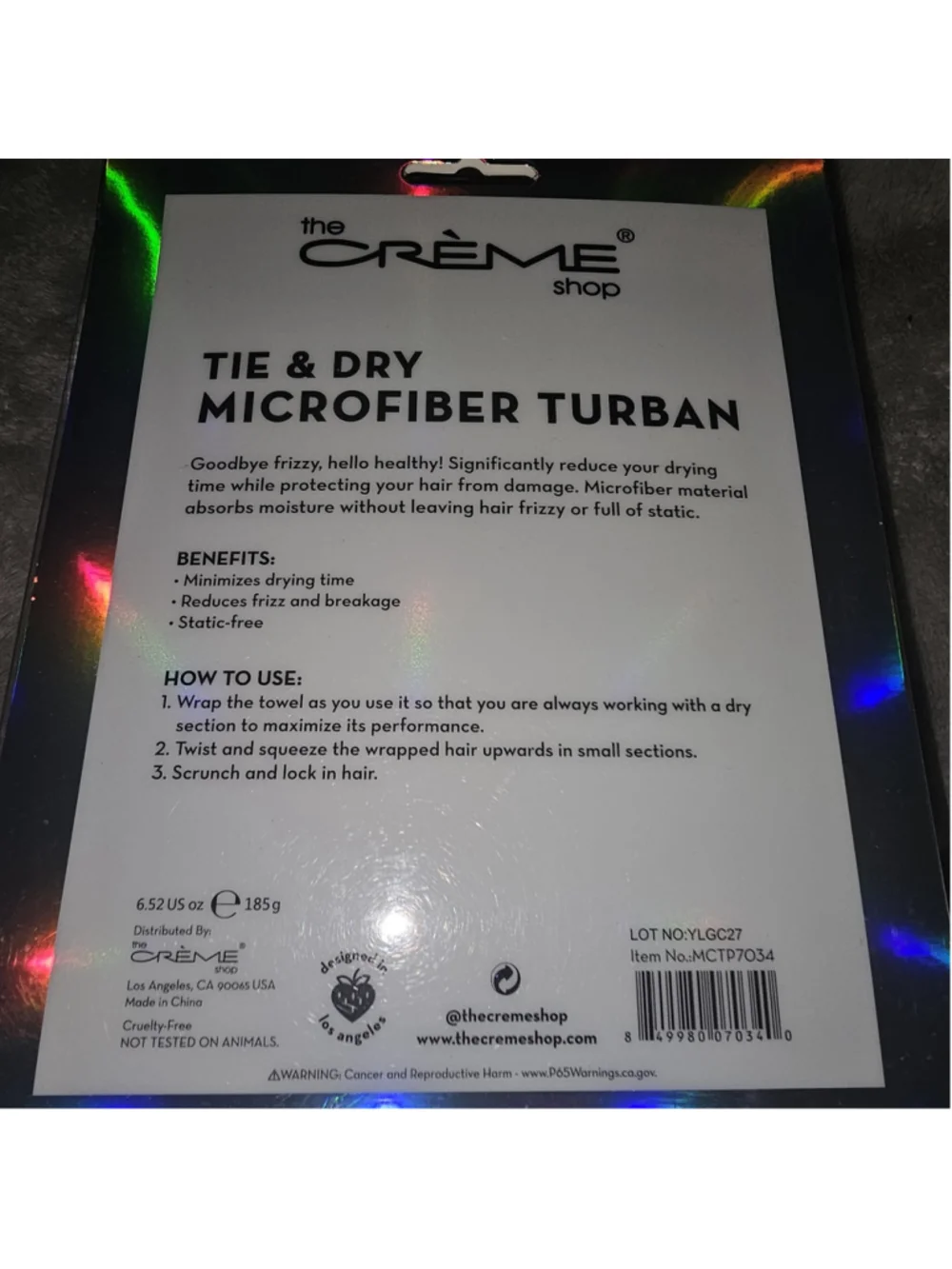Women's The Crème Shop Tie & Dry Microfiber Turban One Size set of 2